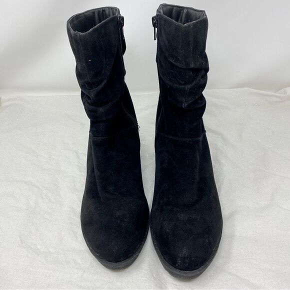 Lane Bryant Suede Wedge Boots- Size 10 Wide - Picture 3 of 16